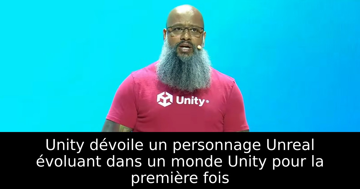 Unity dévoile un personnage Unreal évoluant dans un monde Unity pour la première fois