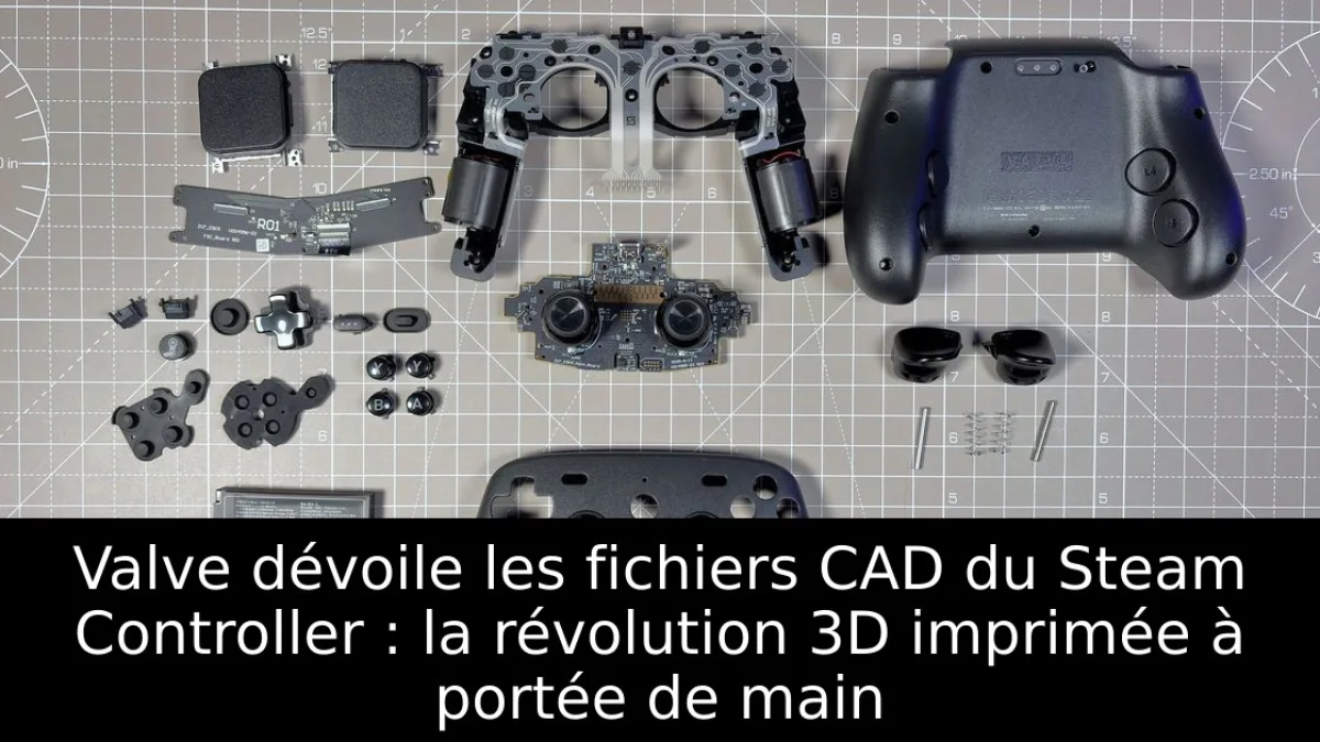 Valve dévoile les fichiers CAD du Steam Controller : la révolution 3D imprimée à portée de main