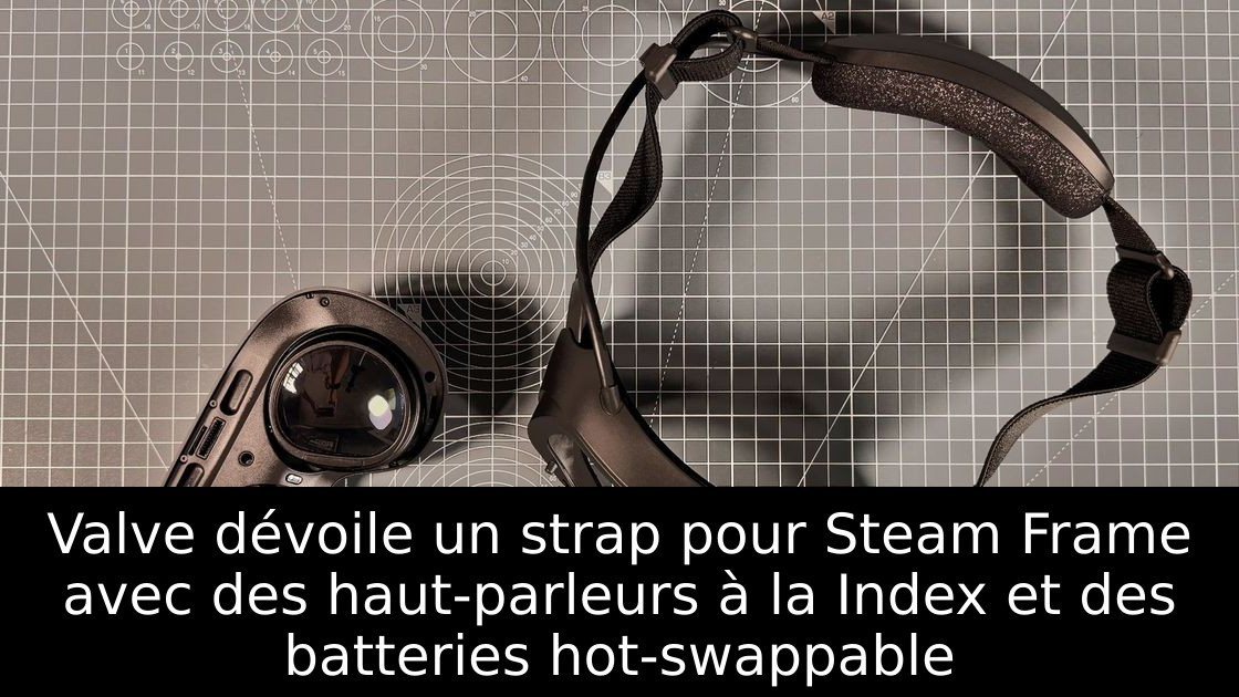 Valve dévoile un strap pour Steam Frame avec des haut-parleurs à la Index et des batteries hot-swappable