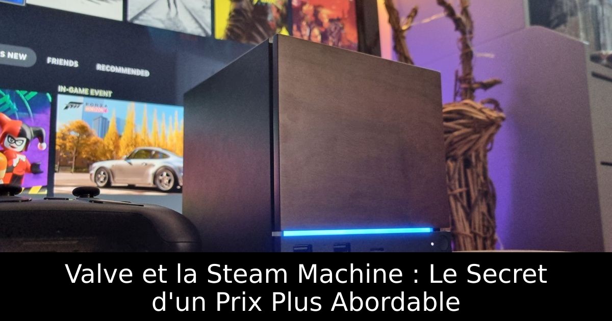 Valve et la Steam Machine : Le Secret d'un Prix Plus Abordable