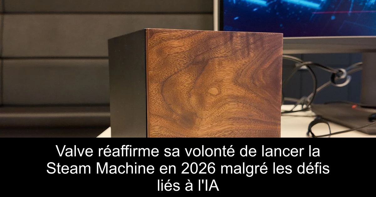 Valve réaffirme sa volonté de lancer la Steam Machine en 2026 malgré les défis liés à l'IA