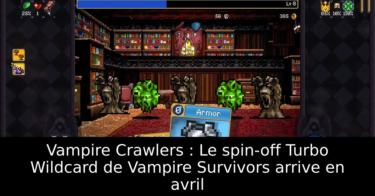 Vampire Crawlers : Le spin-off Turbo Wildcard de Vampire Survivors arrive en avril