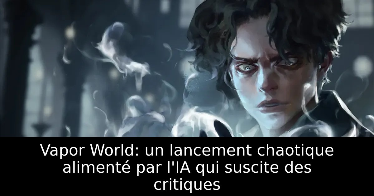 Vapor World: un lancement chaotique alimenté par l'IA qui suscite des critiques