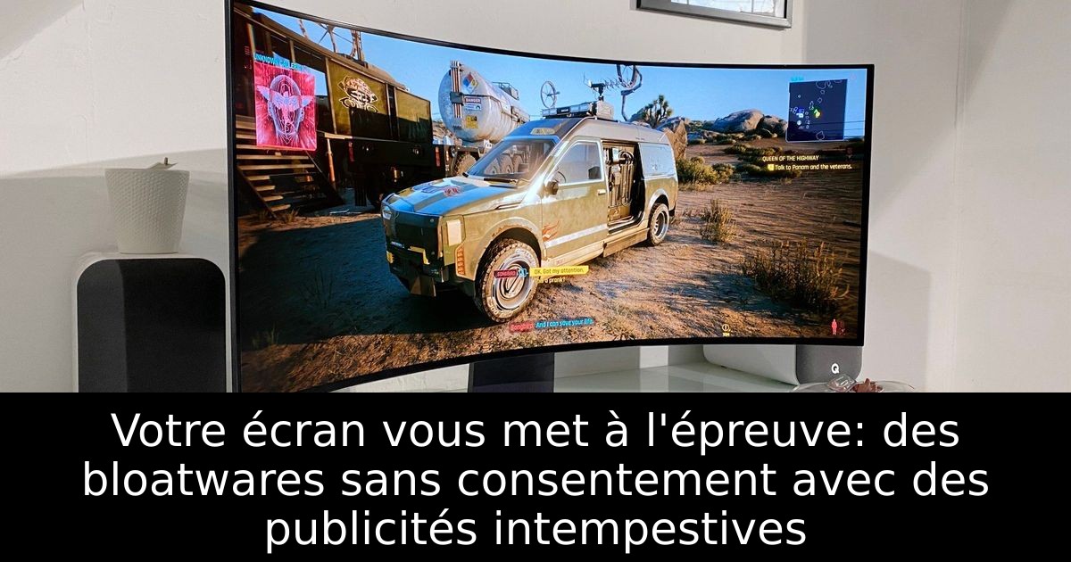 Votre écran vous met à l'épreuve: des bloatwares sans consentement avec des publicités intempestives