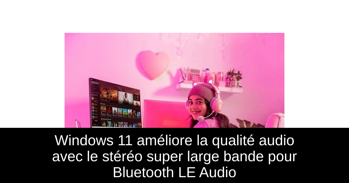 Windows 11 améliore la qualité audio avec le stéréo super large bande pour Bluetooth LE Audio