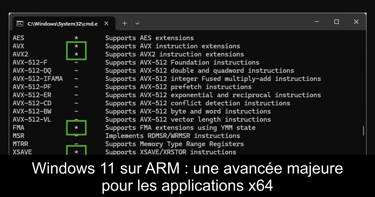 Windows 11 sur ARM : une avancée majeure pour les applications x64