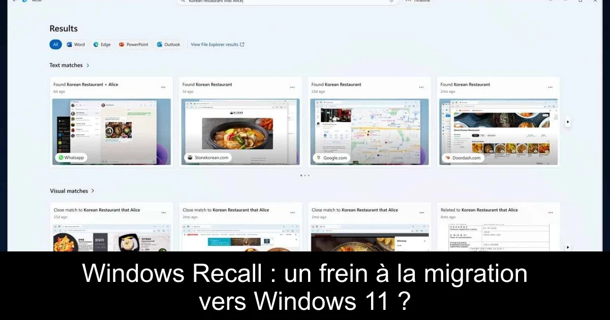 Windows Recall : un frein à la migration vers Windows 11 ?