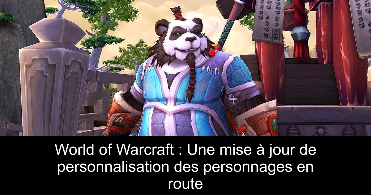 World of Warcraft : Une mise à jour de personnalisation des personnages en route