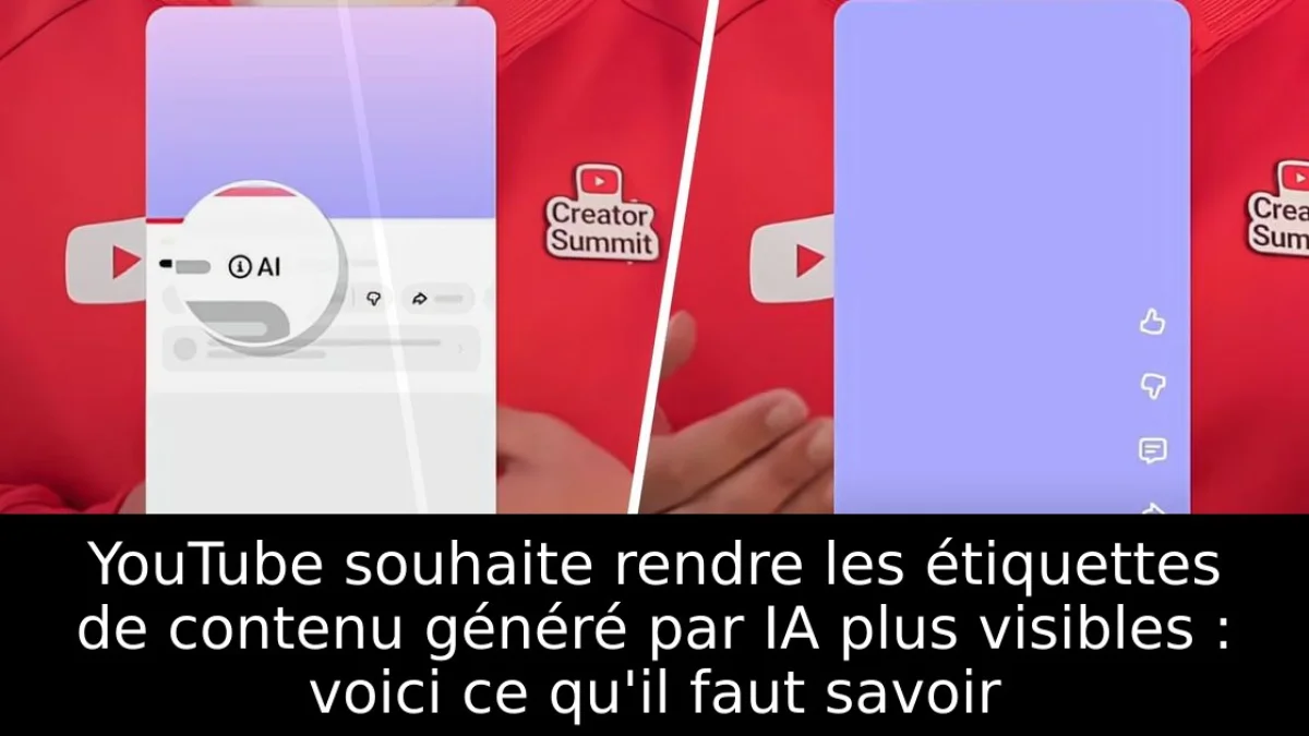 YouTube souhaite rendre les étiquettes de contenu généré par IA plus visibles : voici ce qu'il faut savoir
