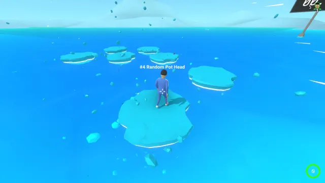 Crab Game – joueurs sur un parcours de plateformes