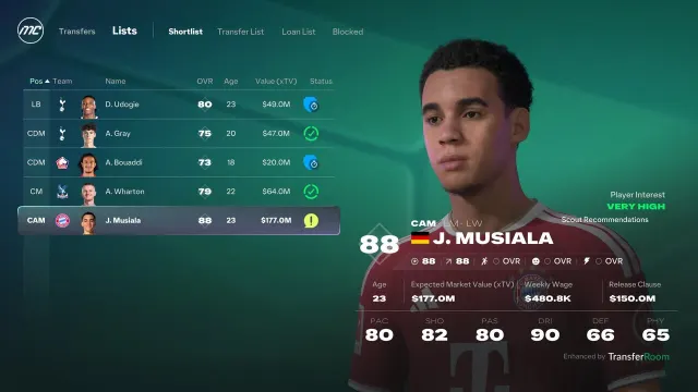 EA Sports FC 27 Carrière : marché des transferts