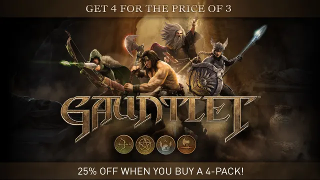 Gauntlet Slayer Edition – quatre héros affrontent une horde dans un donjon