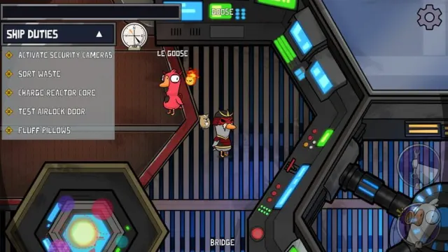Goose Goose Duck – déplacement des joueurs dans une zone de la carte