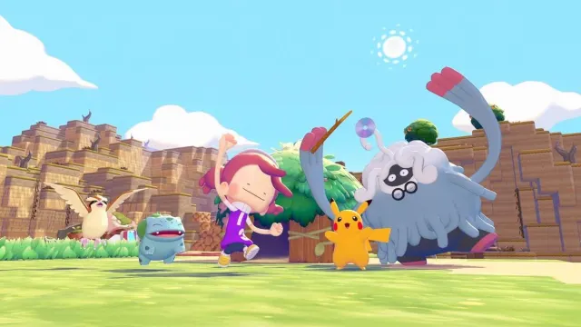 Pokémon Pokopia – Pikachu, Professeur Bouldeneu et amis
