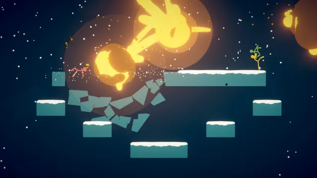 Stick Fight The Game – quatre stickmen dans une arène de combat