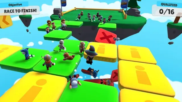 Stumble Guys – course multijoueur sur un parcours coloré