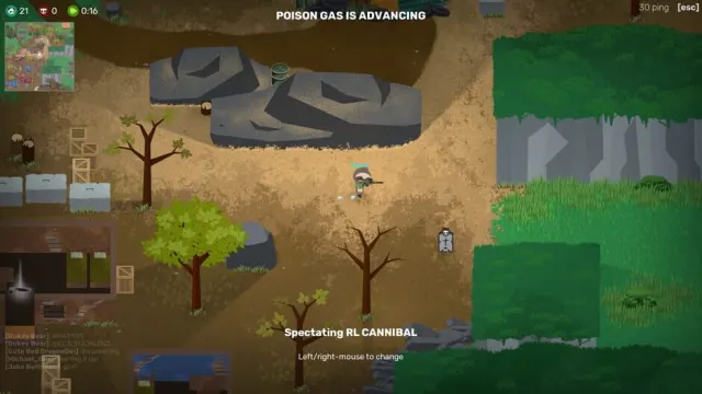 Super Animal Royale – progression près de la zone de gaz