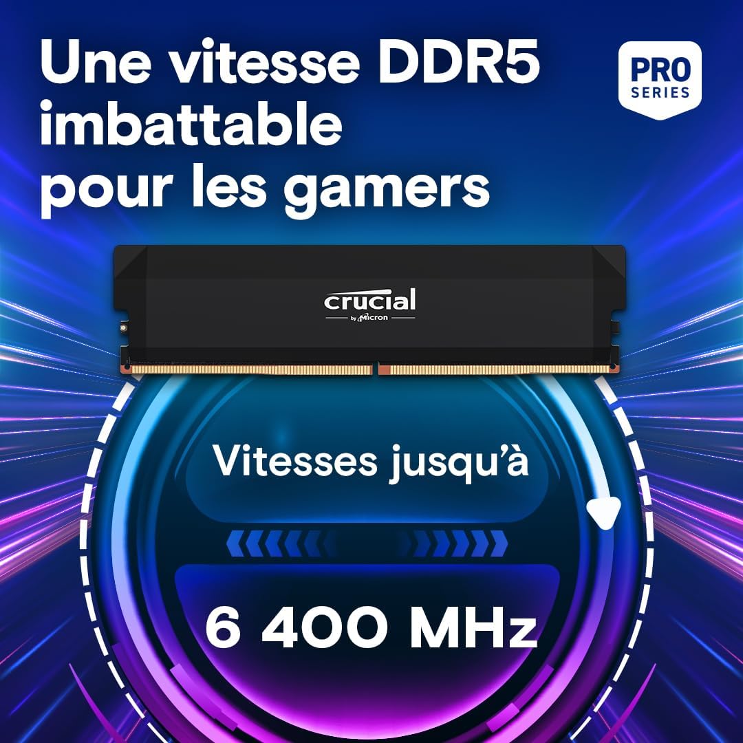 Crucial Pro RAM DDR5 32Go Kit (2x16Go) 6000MHz