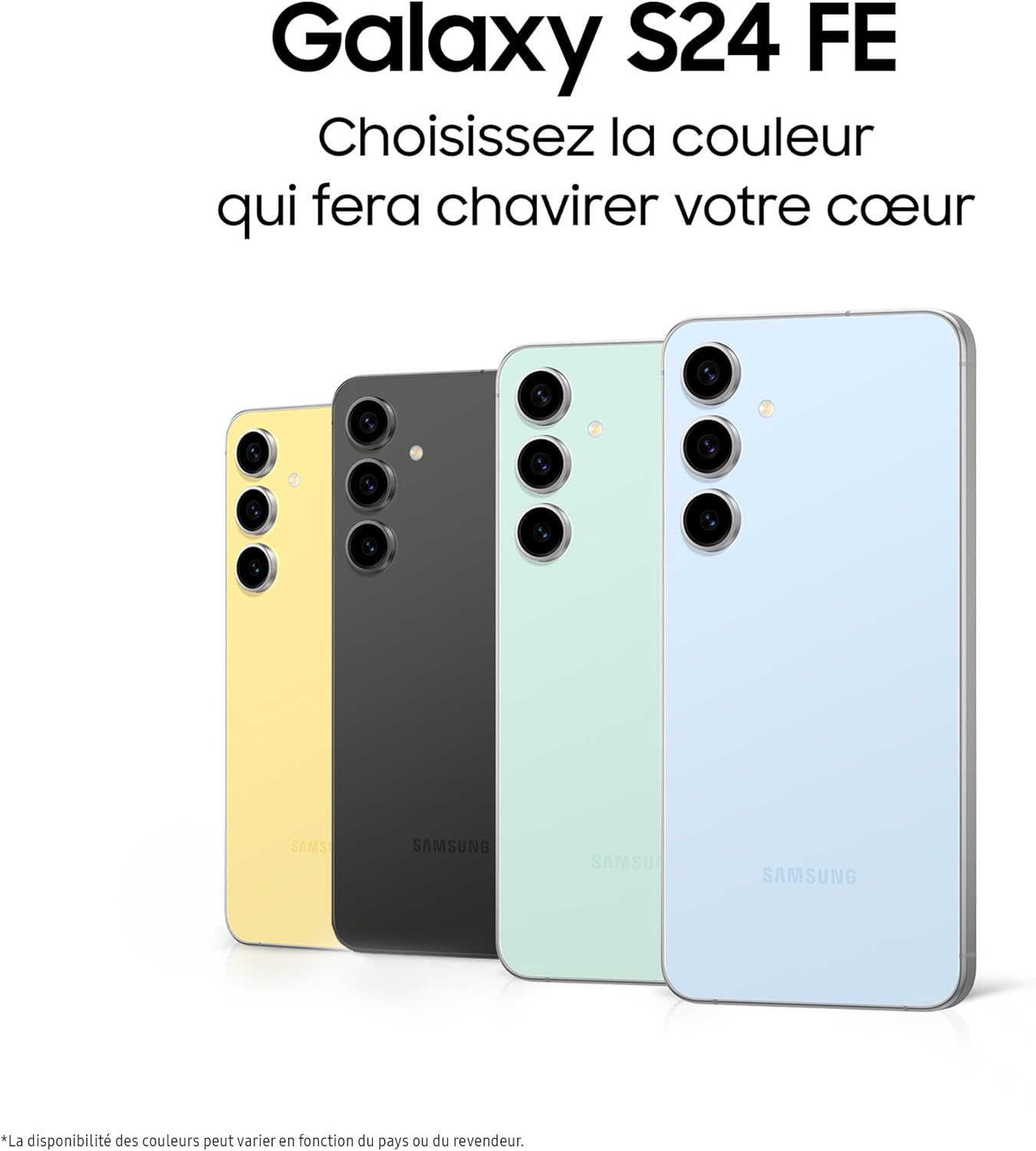  SAMSUNG GALAXY S24 FE, Smartphone Android 5G les couleurs