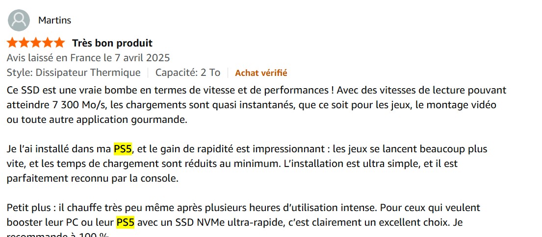 WD_BLACK SN850X SSD 4 To compatible PS5