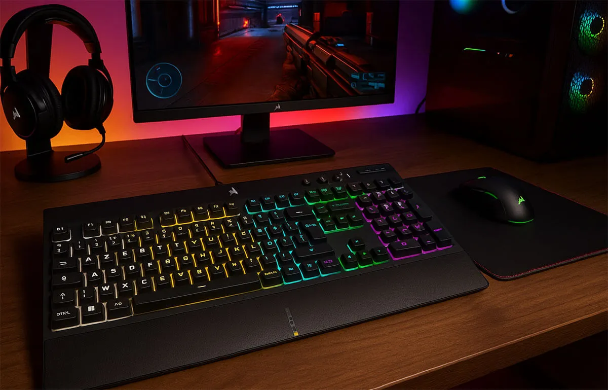 clavier gamer corsair k55 rgb pro pc gamer