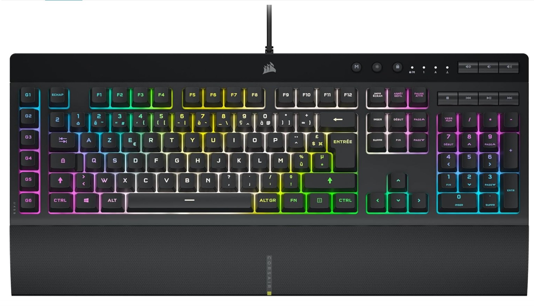 CORSAIR K55 RGB PRO XT Clavier de Jeu Filaire à Membrane