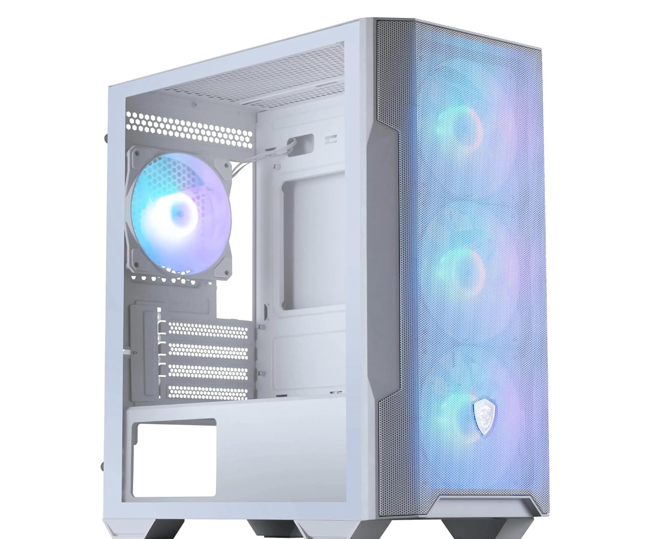 MSI MAG Forge M100R Blanc ( White )Boîtier Micro-ATX - Support GPU jusqu'à 300 mm