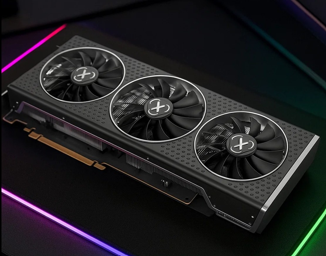 RX 6750XT Core Carte Graphique Gaming sur une table