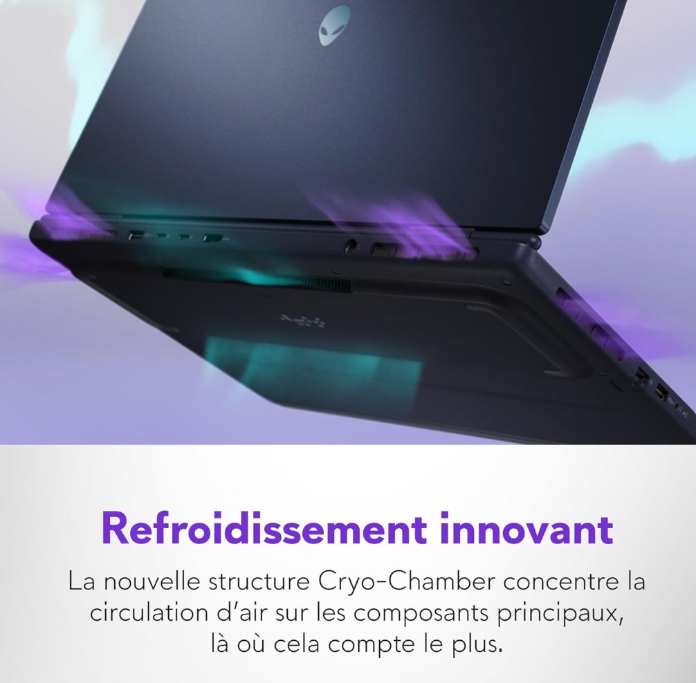 Alienware 16 Aurora AC16250 refroidissement