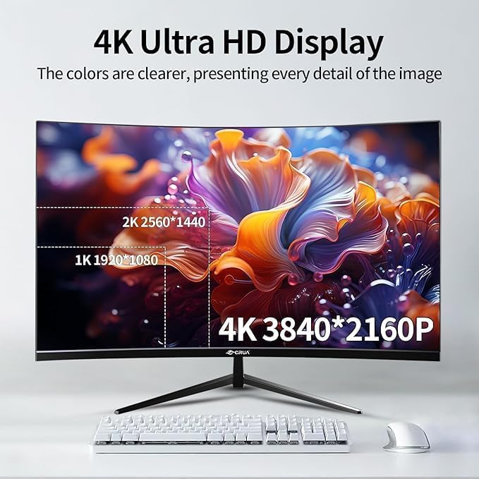 Illustration produit CRUA 32 pouces incurvé 4K - modèle voisin, visuel indicatif