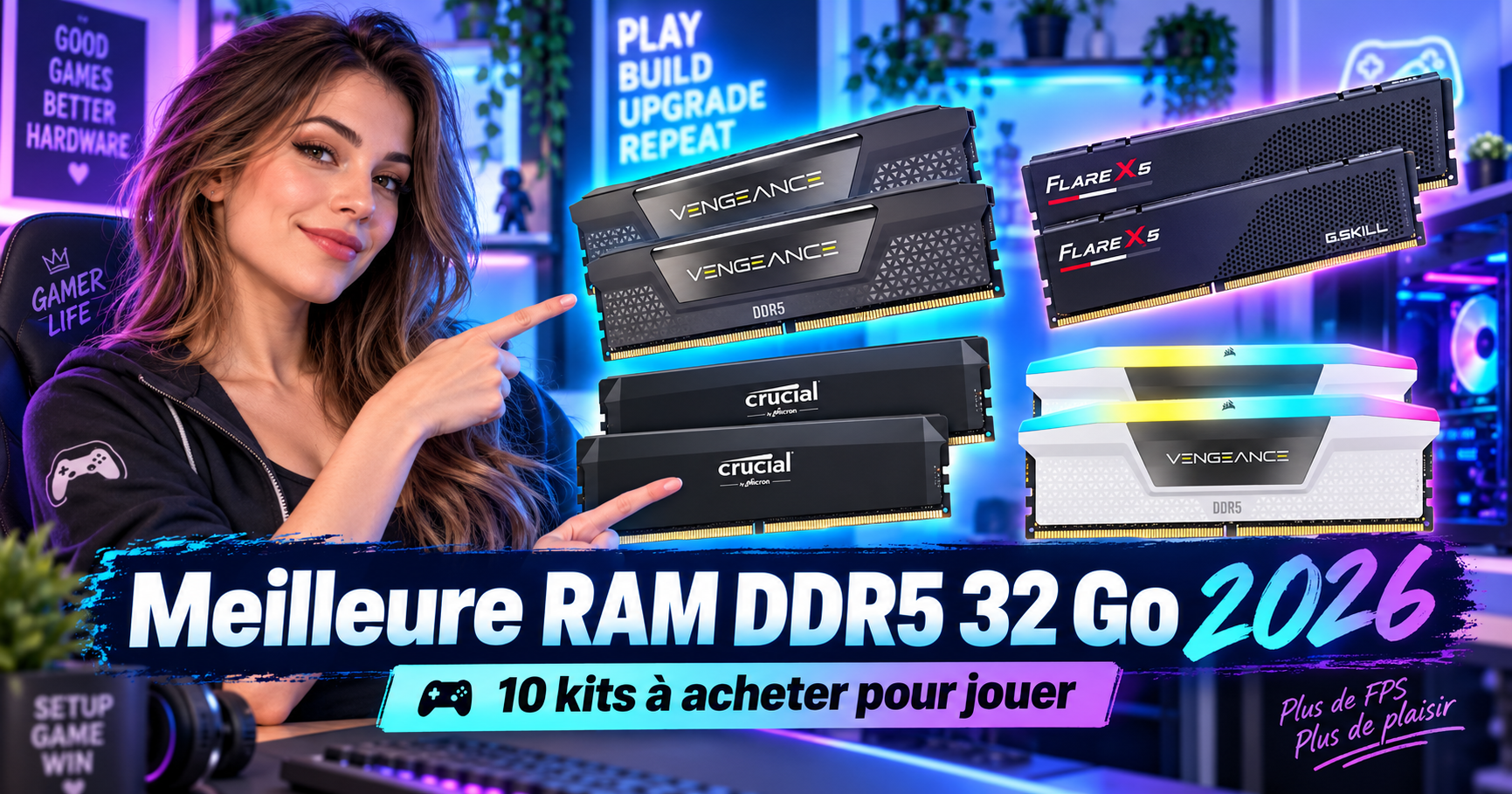Meilleure RAM DDR5 32 Go en 2026 : comparatif de kits gaming