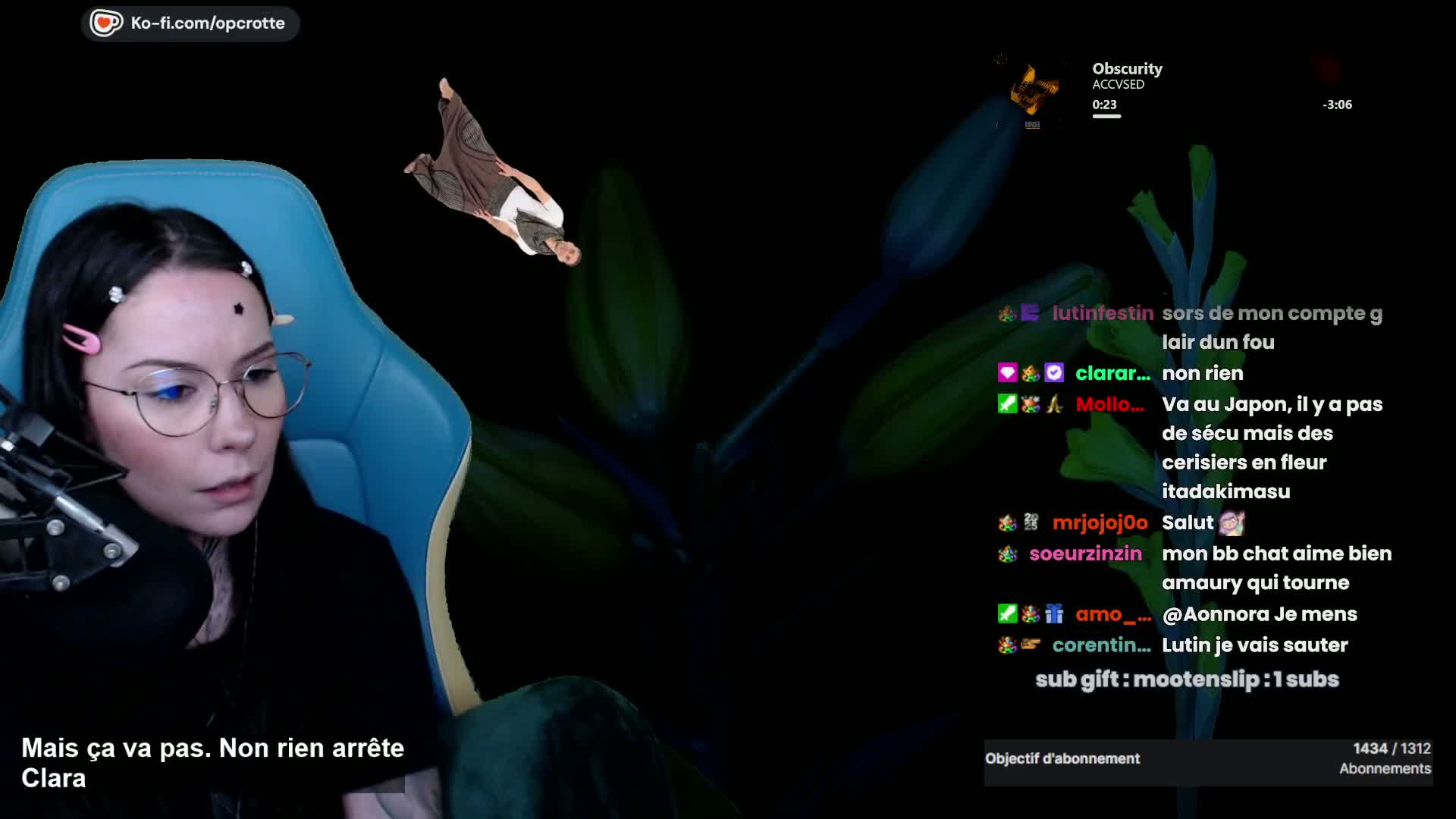 OPcrotte pendant un live Twitch