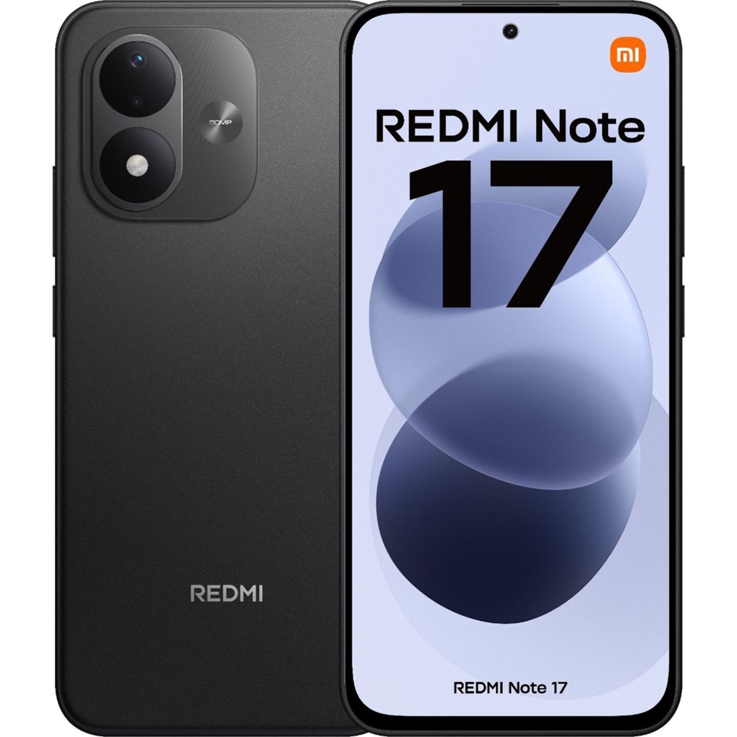 REDMI Note 17 4G noir 4 Go 128 Go : vue avant et arrière